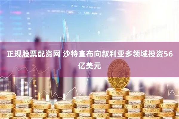 正规股票配资网 沙特宣布向叙利亚多领域投资56亿美元