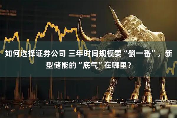 如何选择证券公司 三年时间规模要“翻一番”，新型储能的“底气”在哪里？