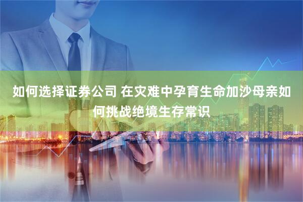 如何选择证券公司 在灾难中孕育生命加沙母亲如何挑战绝境生存常识